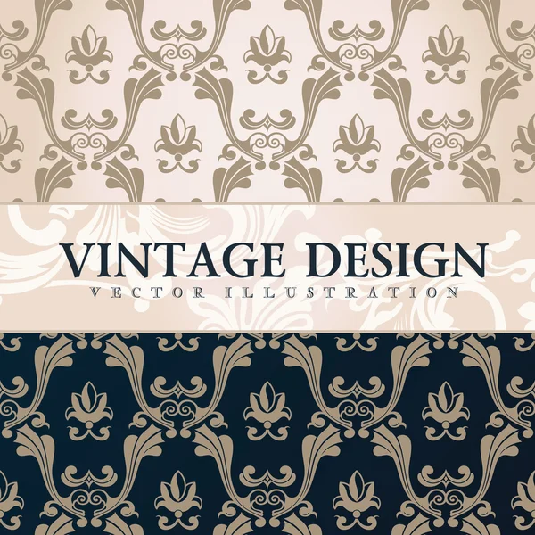 Vector vintage tapeter. Presentpapper. Floral bakgrund — Stock vektor