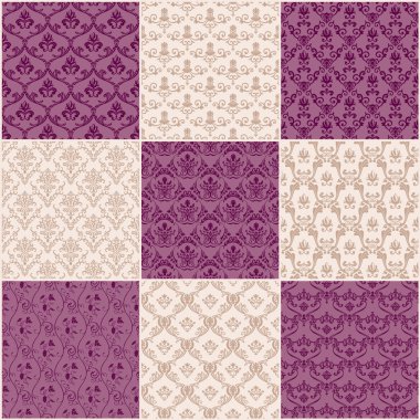 Antika arka plan. Dikişsiz desen süsleme