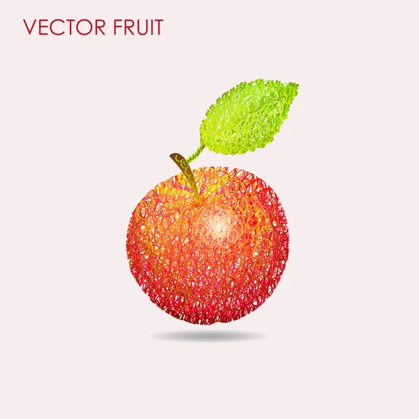 Ilustración de vector de fondo patrón de Apple — Vector de stock