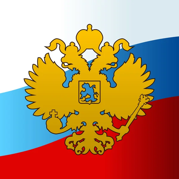 Brasão de armas russo emblema de águia de duas cabeças. Símbolo Vetores De Stock Royalty-Free