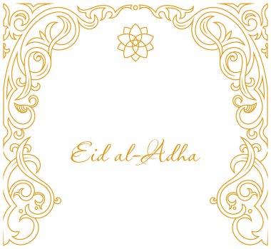 Feast of the Sacrifice greeting vector background. Muslim design