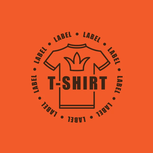 T-shirt sign icon. Clothes symbol. Business abstract circle logo — 스톡 벡터