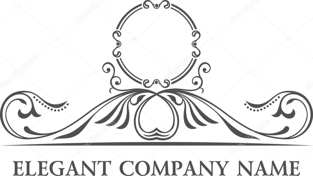 Luxury logo set calligraphic pattern elegant Vector Image