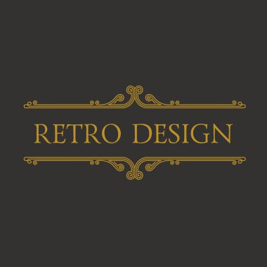 Calligraphic frame and page decoration. Vector vintage