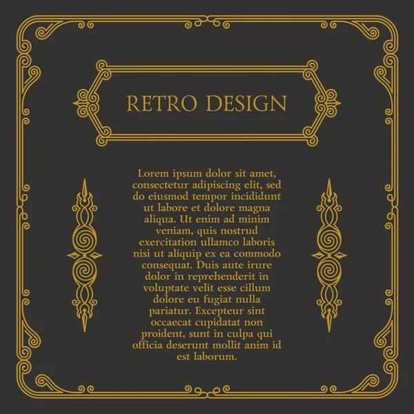 Kalligrafiska vintage element. Vector barock uppsättning. Design ikoner — Stock vektor