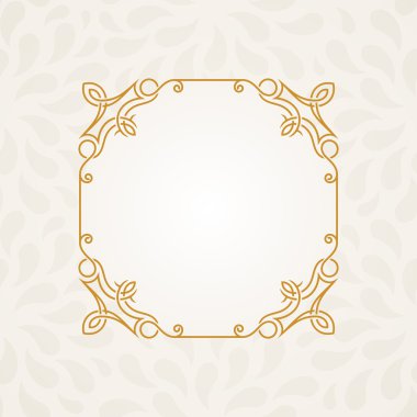 Calligraphic frame. Vector vintage elegant text border