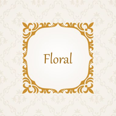 Calligraphic frame. Vector vintage elegant text border