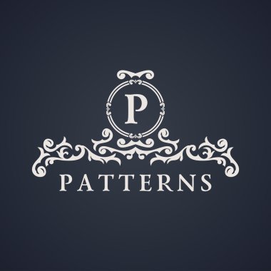 Vintage luxury emblem. Elegant Calligraphic logo