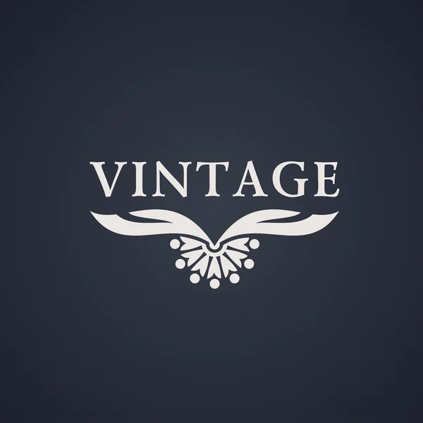 Emblème de luxe vintage. Élégant logo vectoriel calligraphique — Image vectorielle