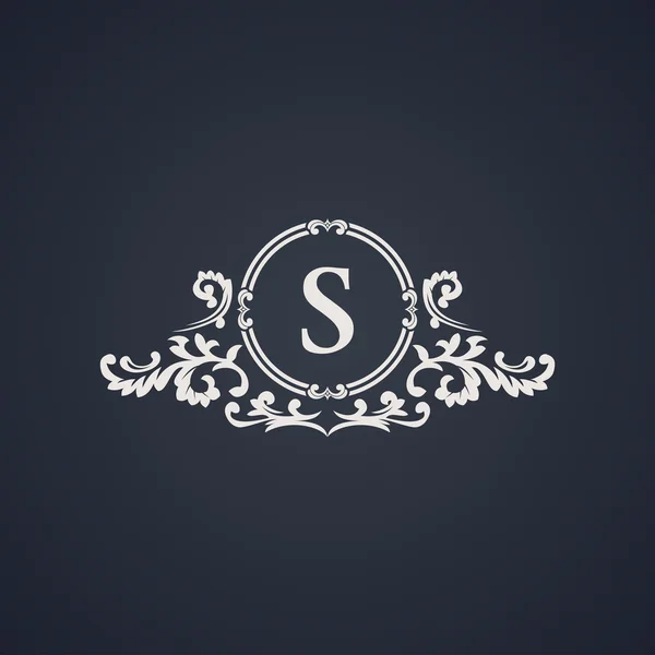 Vintage luxe embleem. Elegante kalligrafische vector logo — Stockvector