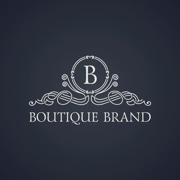 Emblemă de lux vintage. Elegant logo-ul vectorial Calligraphic — Vector de stoc