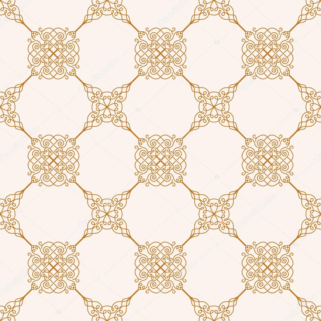 Seamless gold baroque background in vintage style