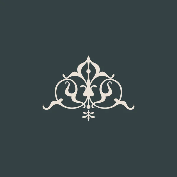 Emblema de lujo vintage. Elegante símbolo vectorial caligráfico — Vector de stock