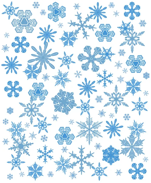 Fondo de invierno sin costuras con copos de nieve — Vector de stock