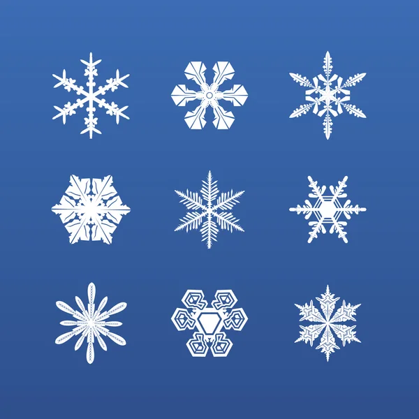 Snowflake set de iarnă. vector — Vector de stoc