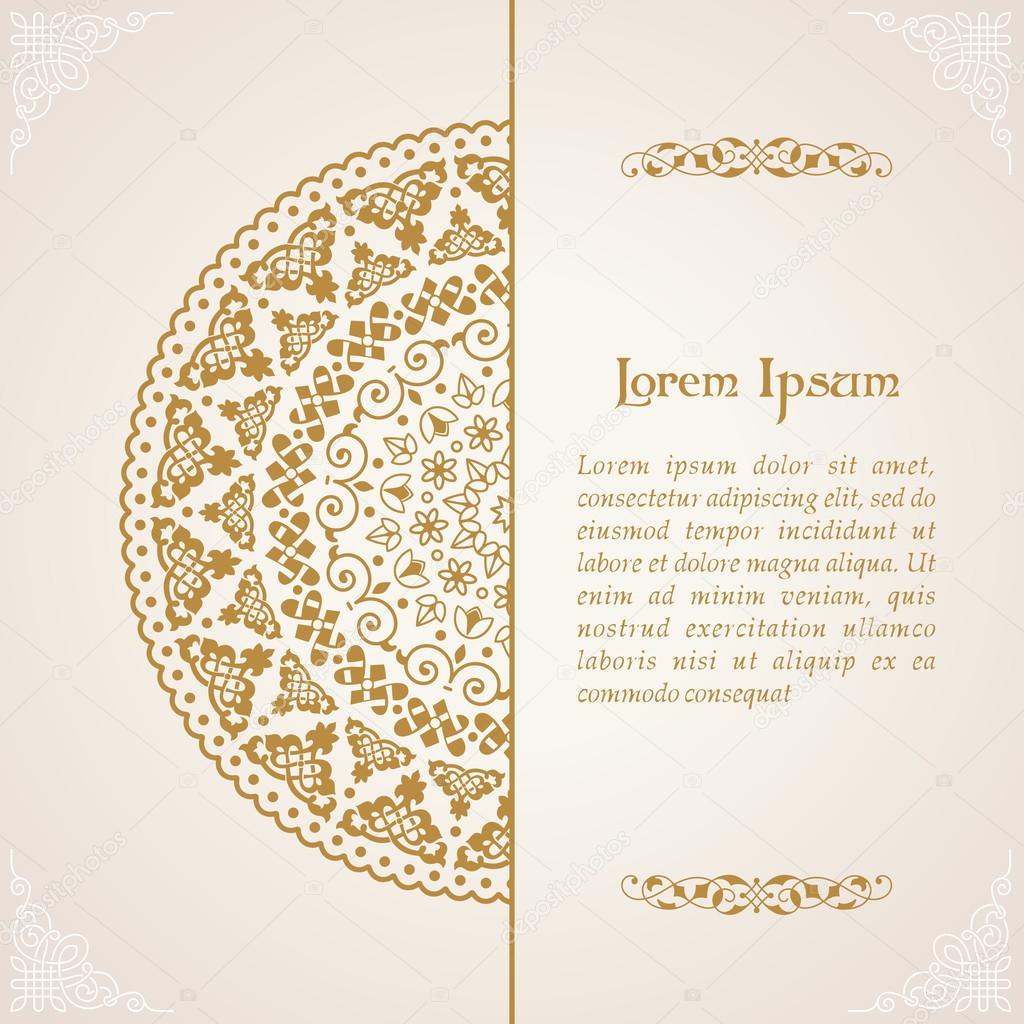 Elegant background with lace ornament
