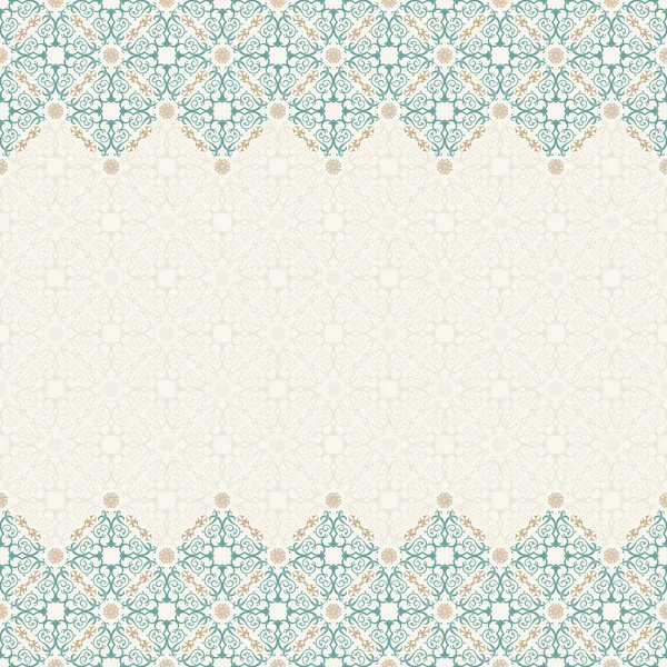 Seamless border vector ornate in Eastern style — Wektor stockowy