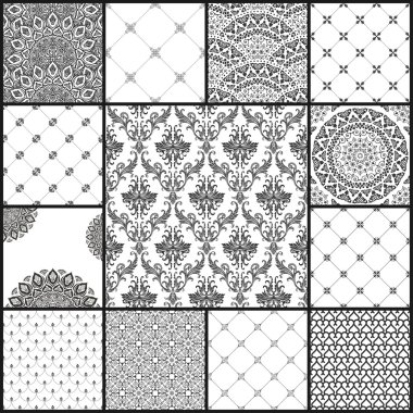 Eastern vector backgrounds seamless patterns