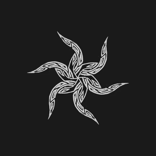 Abstract vector tattoo. Black grunge symbol — Wektor stockowy