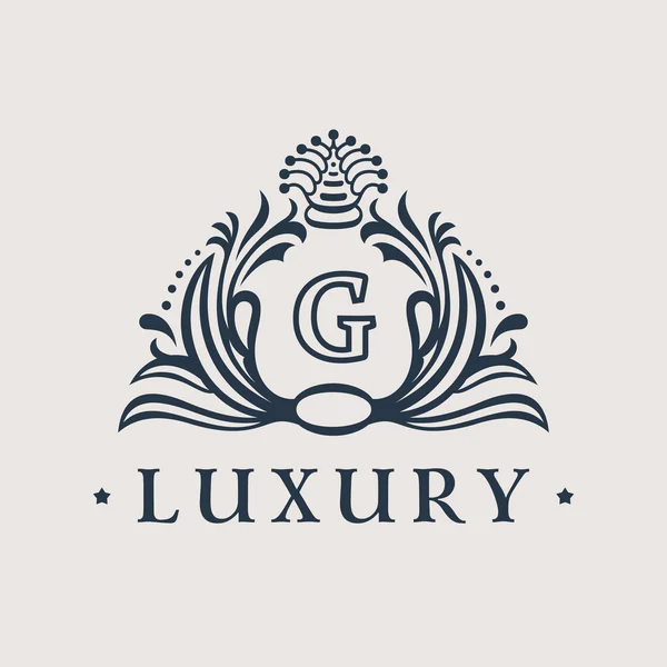 Calligraphie fleurit Luxe Logo modèle ornement élégant — Image vectorielle