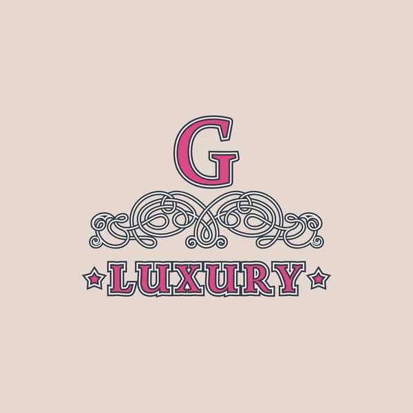 Calligraphic flourishes Luxury Logo template elegant ornament — Wektor stockowy