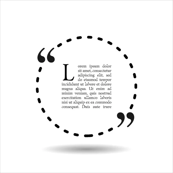 Quote empty text bubble. Frame ball is round — 图库矢量图片