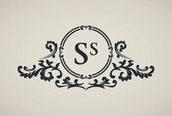 Emblema de lujo vintage. Elegante logotipo de vector caligráfico — Vector de stock