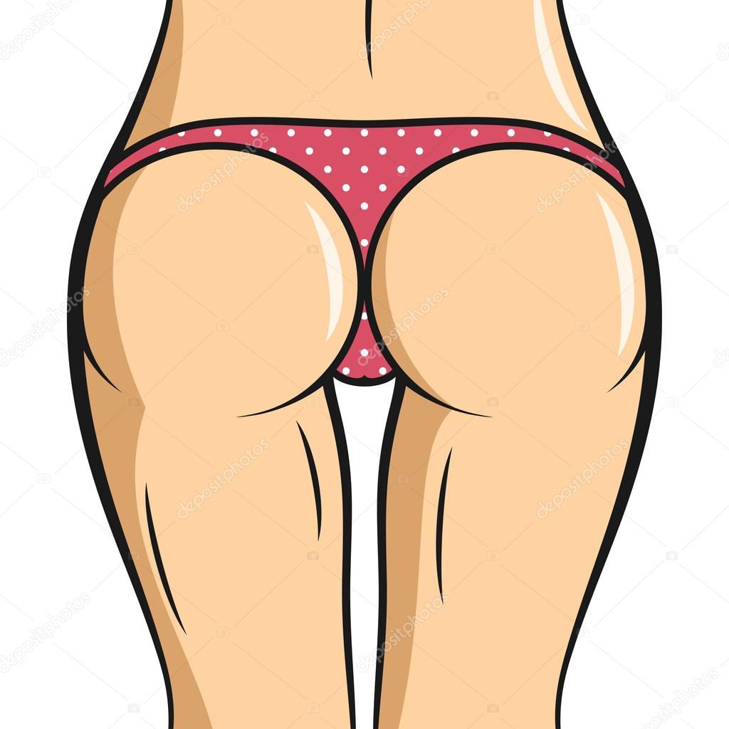 Sexy panties icon. Vector women ass in thong Stock Vector by ©Extezy  98475384