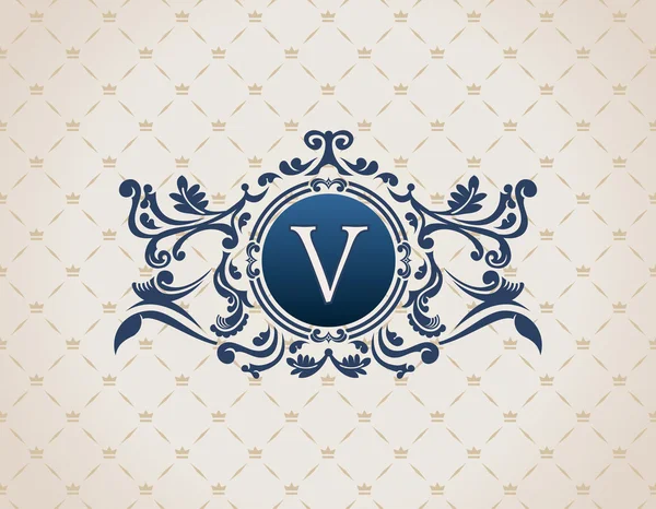 Вінтажні декоративні елементи розквіт каліграфічний орнамент V — стоковий вектор