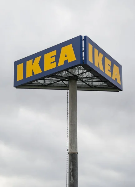 Рига Латвия Ноября 2020 Big Billboard Ikea — стоковое фото