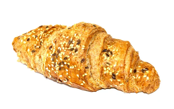 Croissant Isoliert Auf Weißem Hintergrund — Stockfoto