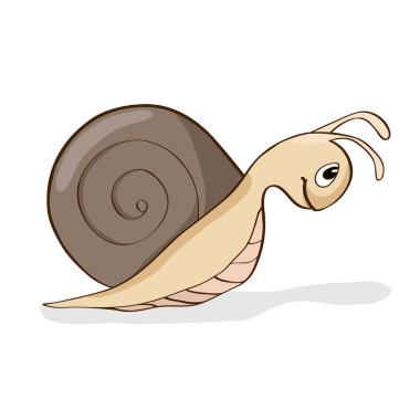 Komik salyangoz, vektör çizim