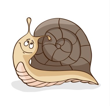 Komik salyangoz, vektör çizim