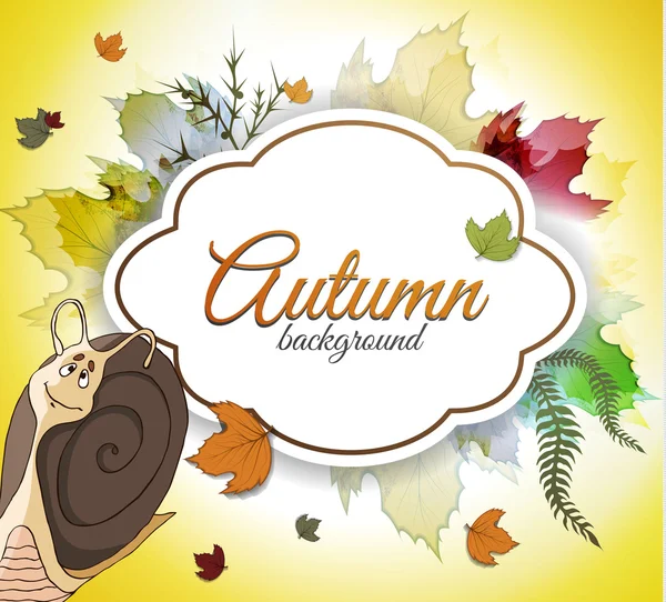 Autunno sfondo con foglie — Vettoriale Stock