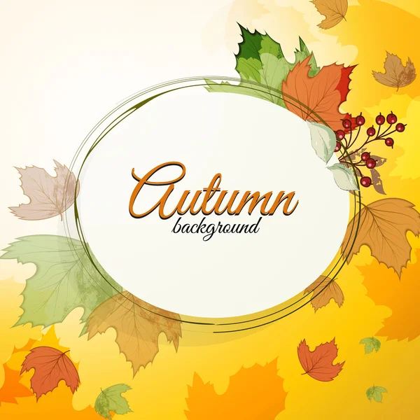 Fondo de otoño con hojas Ilustración De Stock