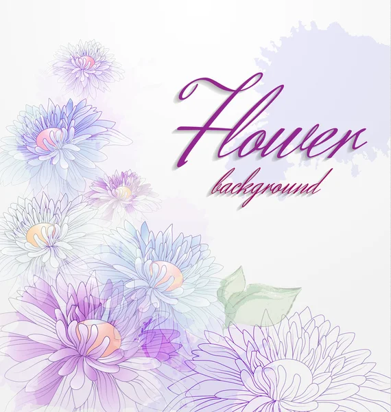 Fundo floral com crisântemos Vetores De Stock Royalty-Free