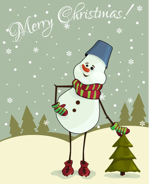 Cartão de felicitações de Natal Ilustração De Bancos De Imagens