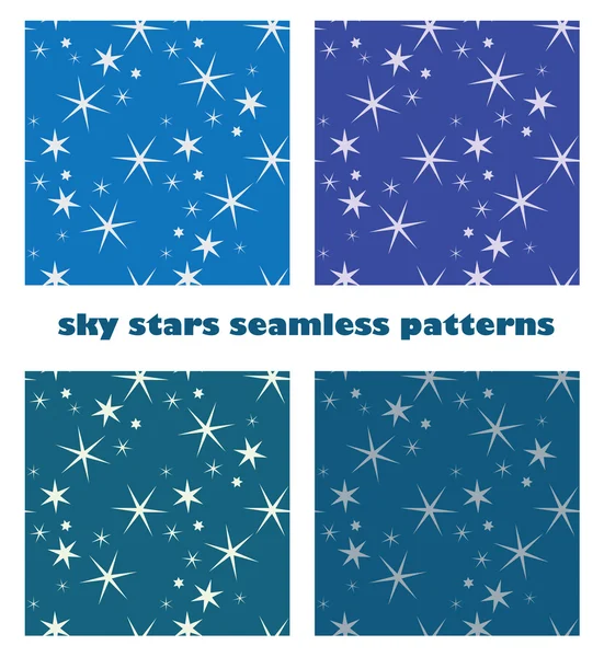 Cielo estrella patrones sin costura — Vector de stock