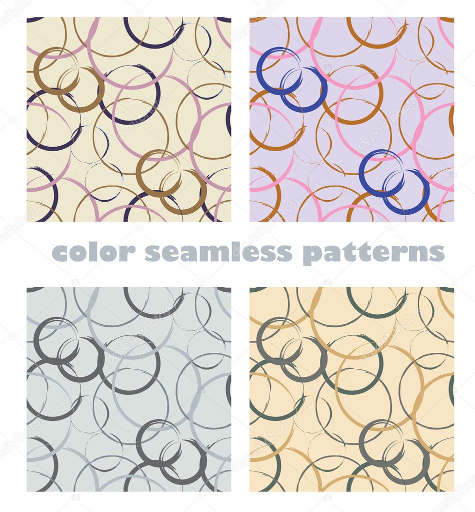 abstract rounds seamless patterns