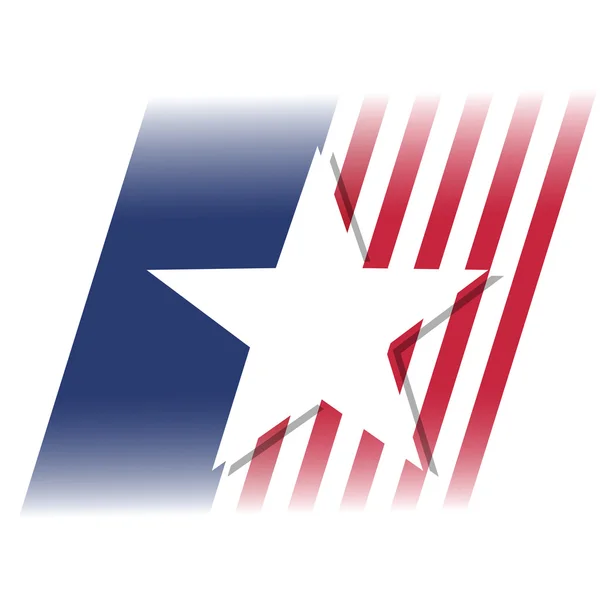 Bandera americana estrella vector — Vector de stock