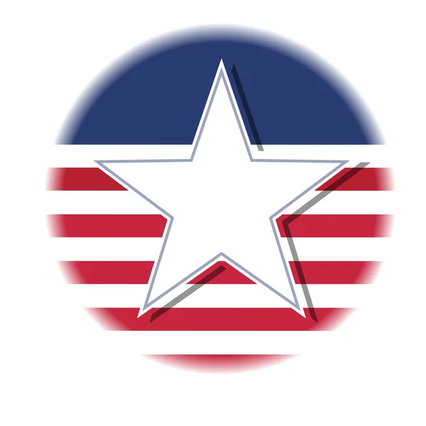 Estrella americana bandera vector — Vector de stock