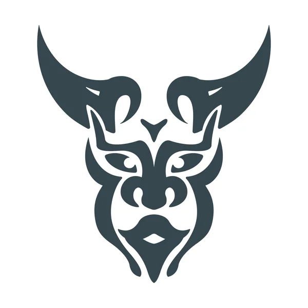 Stier Mann Kopf Symbol Vektor — Stockvektor