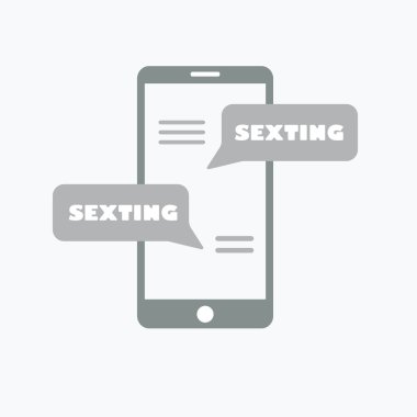 mobile phone sexting clipart