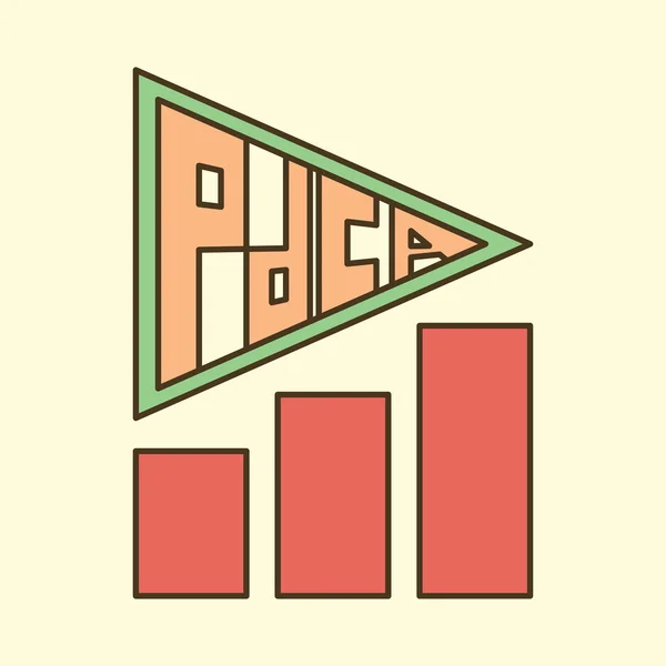 Lettres pdca comme vecteur de flèche — Image vectorielle