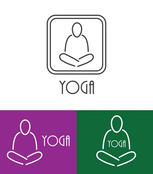 Lotus Yoga Symbolvektor — Stockvektor