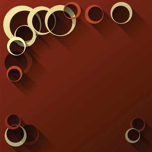 Círculos abstractos rojo oscuro — Vector de stock