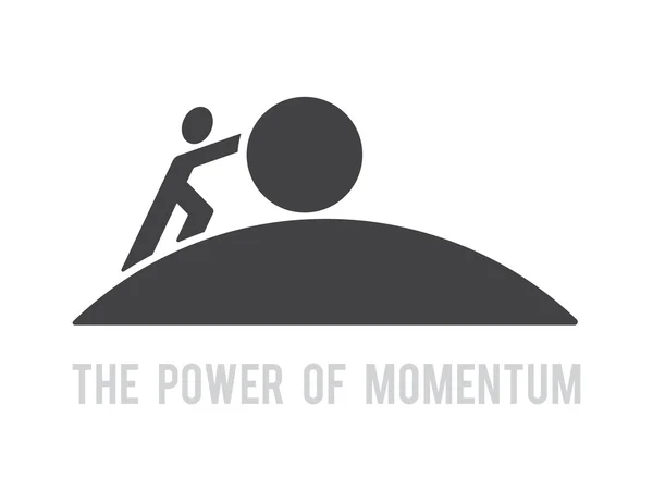 Kraften i momentum nå målet — Stock vektor