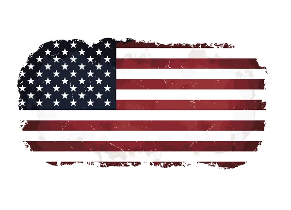 Vector grunge bandera americana — Vector de stock