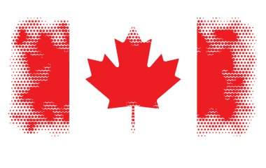 Kanada bayrağı noktalı resim