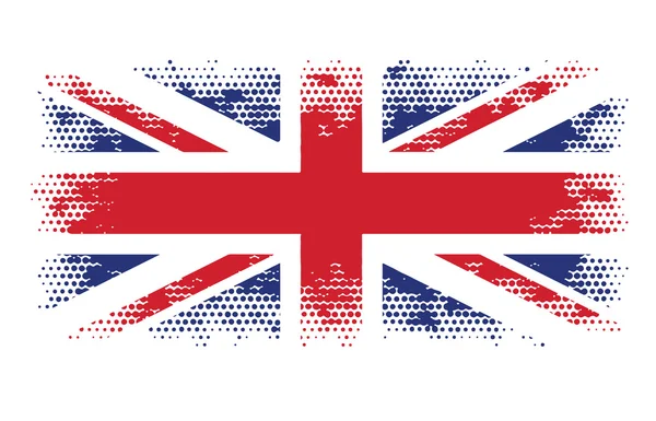 Grand drapeau britannique demi-ton — Image vectorielle